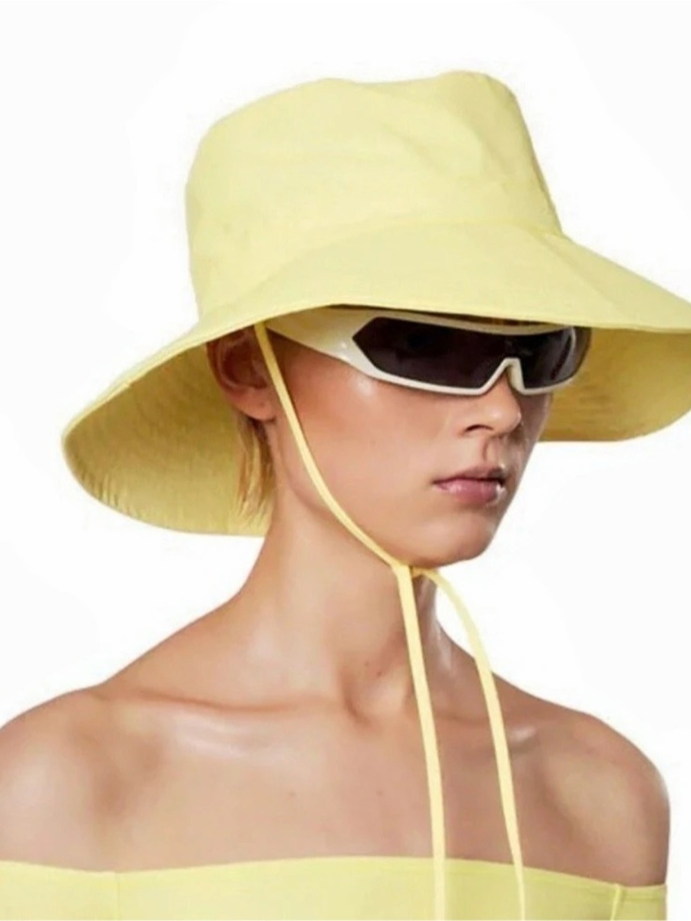 RAINS Boone Hat Ripstop Bucket Hat in Yellow Size S/M NWT $50